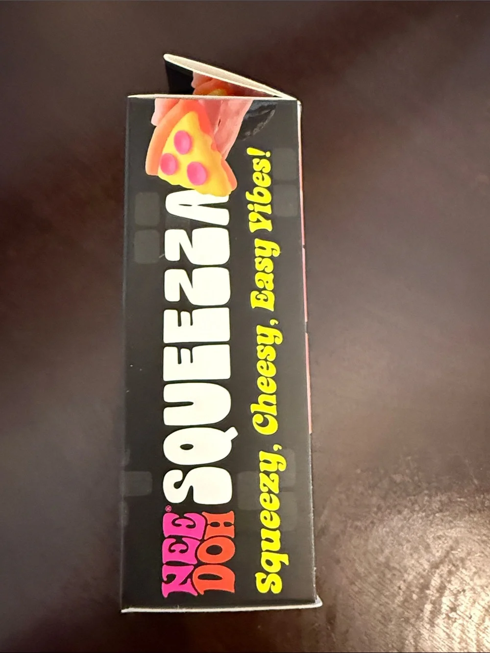 Authentic Needoh Squeezza Pizza Squishy Toy - Pink & Yellow